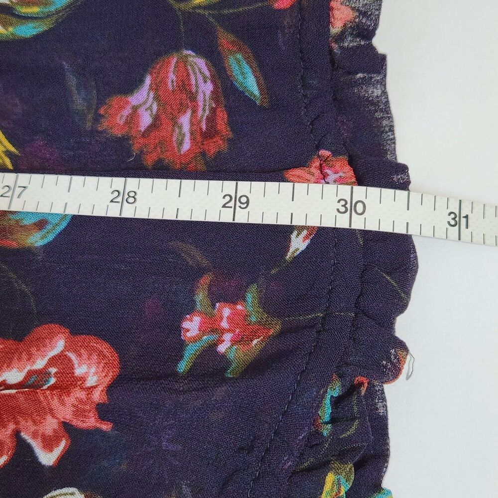 Anthropologie Salzburg Sheer Floral Tunic Boho Fairycore Puff Sleeve Blouse M - Picture 11 of 14